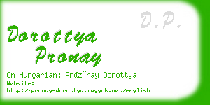 dorottya pronay business card